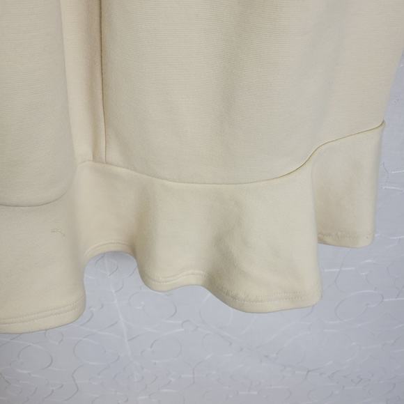 OS LAB Womens Jacket Size Small Cream Collared Long Sleeve Flare Cardigan - Picture 3 of 6